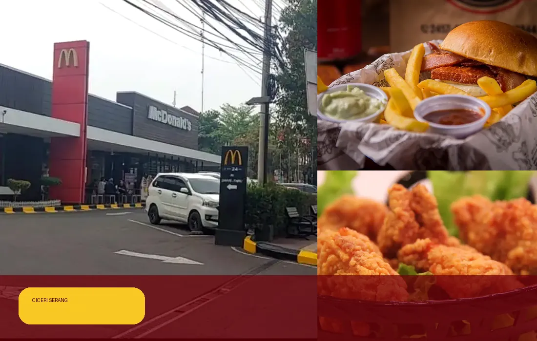 Kolase eksterior, suasana area makan, dan pilihan menu McDonald's Citraland Semarang